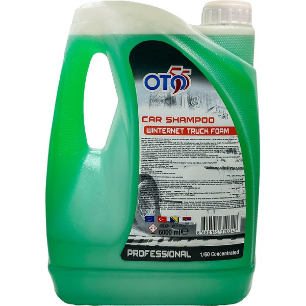 Oto 55 Ağır Vasıta Şampuanı Fırçasız 6 kg (1/60 Konsantre) - 010 - Beyaz Oto Yıkama Ürünleri Fiyatı
