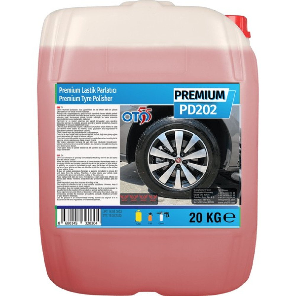 Oto 55 Lastik Parlatıcı 20 kg (1/3 Konsantre Vişne Kokulu Bulaşık Yıkama Fiyatı