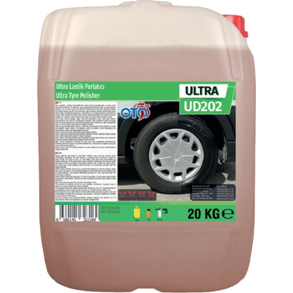 Oto 55 Lastik Temizleme ve Parlatıcı 20 kg 1/1 Konsantre (Vişne Kokulu) - 11-Kırmızı Lastikler Fiyatı