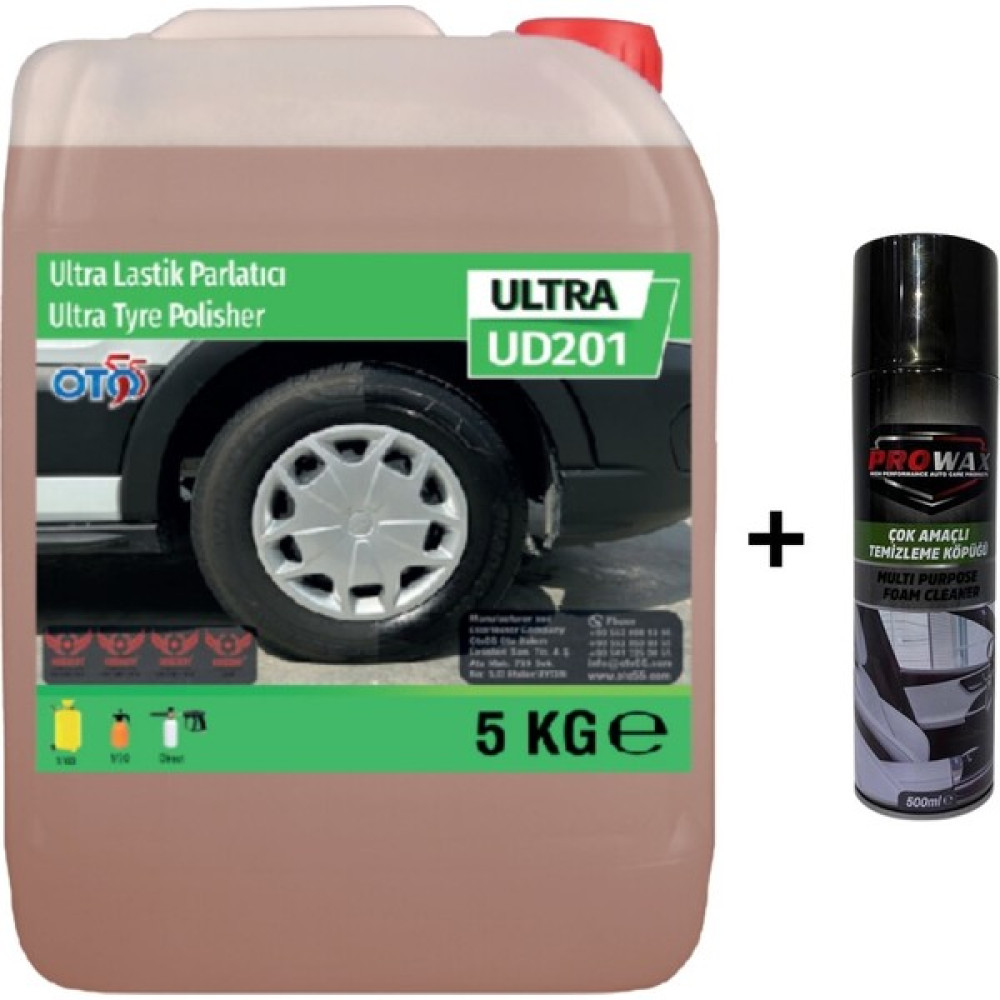 Oto 55 OTO55 5 kg 1/1 Konsantre Vişne Kokulu Lastik Parlatıcı + 500 ml Çok Amaçlı Temizleme Köpüğü Lstkpk - 08 Kırmızı Lastikler Fiyatı