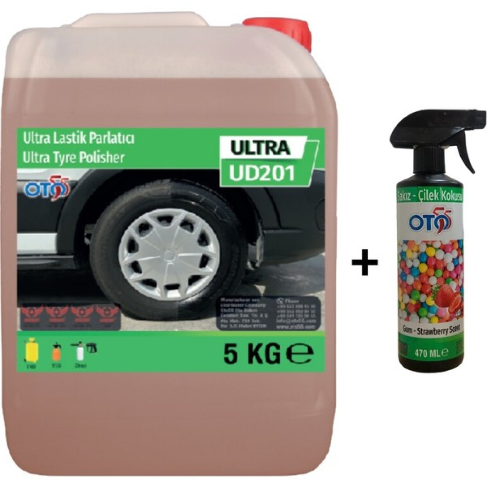 Oto 55 OTO55 5 kg 1/3 Konsantre Vişne Kokulu Lastik Parlatıcı + 470 ml Sakız Çilek Oto Kokusu Lstkkoku - 08 Kırmızı Lastikler Fiyatı