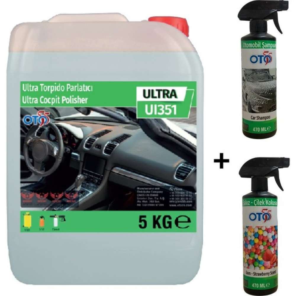 Oto 55 OTO55 5 kg Torpido PARLATICI+470 ml Sakız Çilek Oto KOKUSU+470 ml Oto Şampuanı Trpdkoku - Renkli Torpido Bakımı Fiyatı