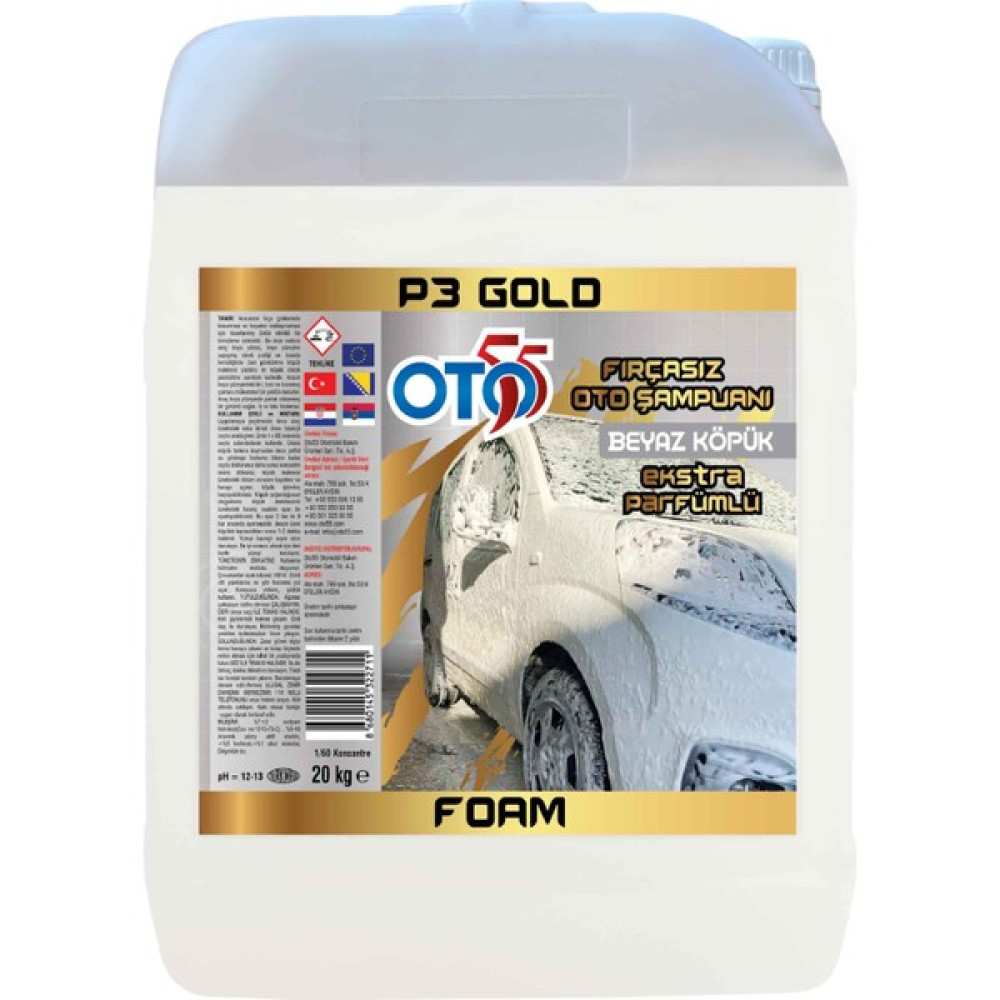 Oto 55 P3 Fırçasız Yıkama Cilalı 20 kg Oto Yıkama Ürünleri Fiyatı