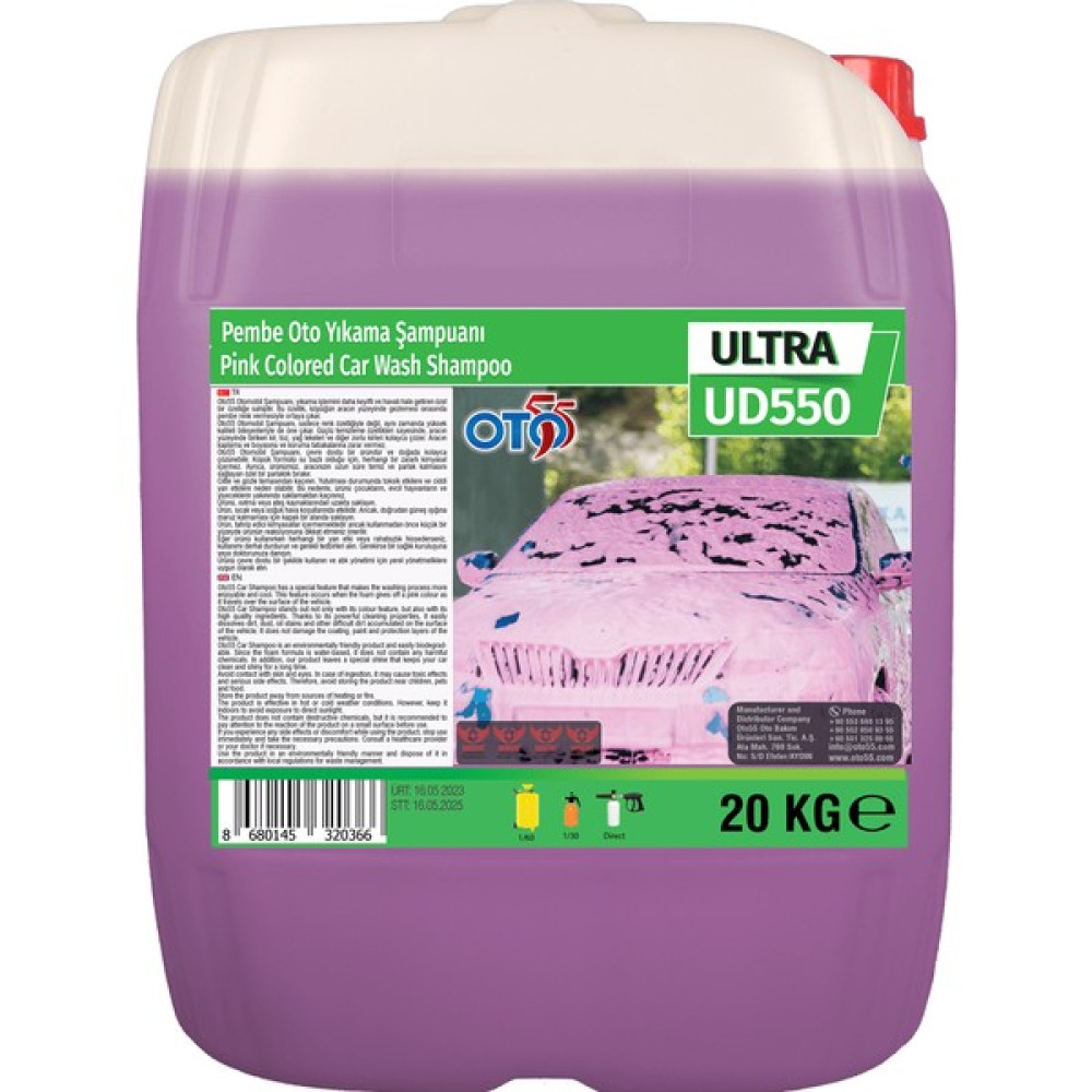 Oto 55 Pembe (Pro) Köpük Fırçasız Oto Yıkama Şampuanı 20 kg (1/60 Konsantre) - 07-Pembe Oto Yıkama Ürünleri Fiyatı