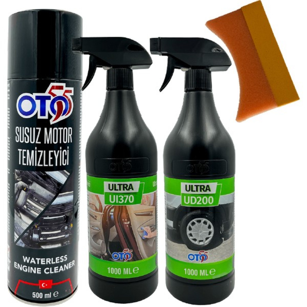 Oto 55 Ürün Içeriği ;1 Ad Demirtozu ve Balata Temizleyici 500 Ml1 Ad Susuz Motor Temizleme Spreyi 500 Ml1 Ad Plastik Tampon Yenileyici 200 ml Oto Genel Temizlik Fiyatı