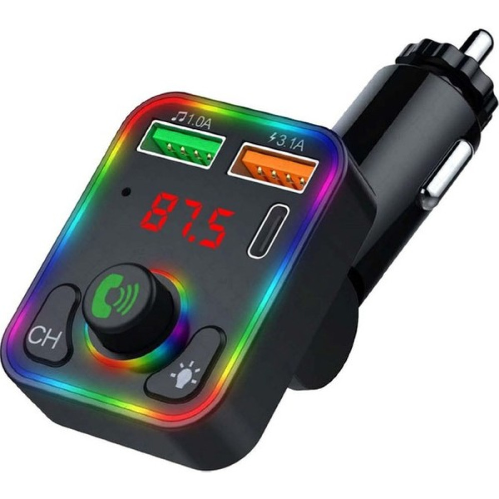 Oto Aksesuarcım Concord C618 Rgb Bluetooth Araç Kiti Fm Transmitter Qc 3.1A Type-C USB Şarj 12-24V Oto Hoparlörleri & SubWoofer Fiyatı