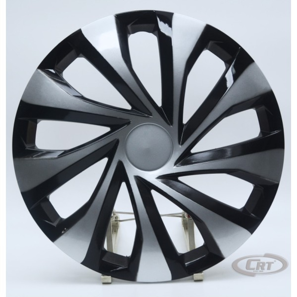 Oto Cirit Jant Kapağı Siyah-Gri Kırılmaz 16" Universal Model (Amblem Hediyeli) (1 Adet) Jantlar & Jant Aksesuarları Fiyatı