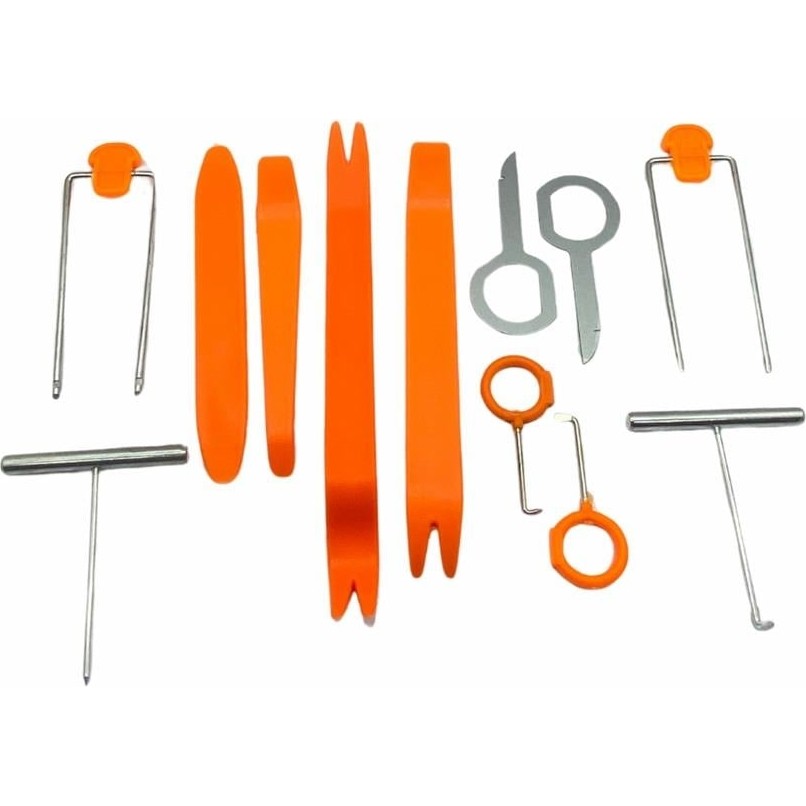 Oto Teyp-Kapı Döşeme-Tampon-Torpido-Trim Plastik Panel-Oto Klips Sökme Aparat Seti (12 Parça) - 125 Diğer Fiyatı