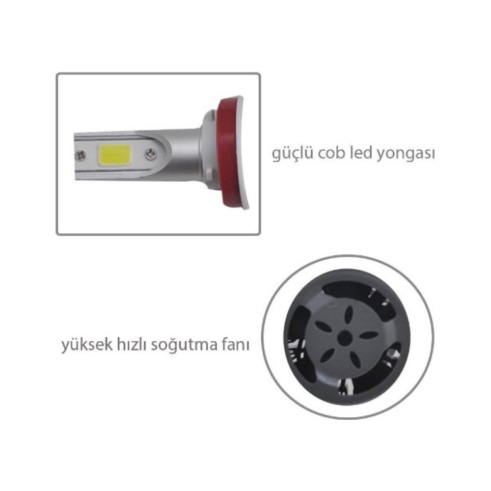 Oto Tuning Power Turbo H11 LED Xenon Şimşek Zenon Mükemmel Işık Oto Boyaları Fiyatı