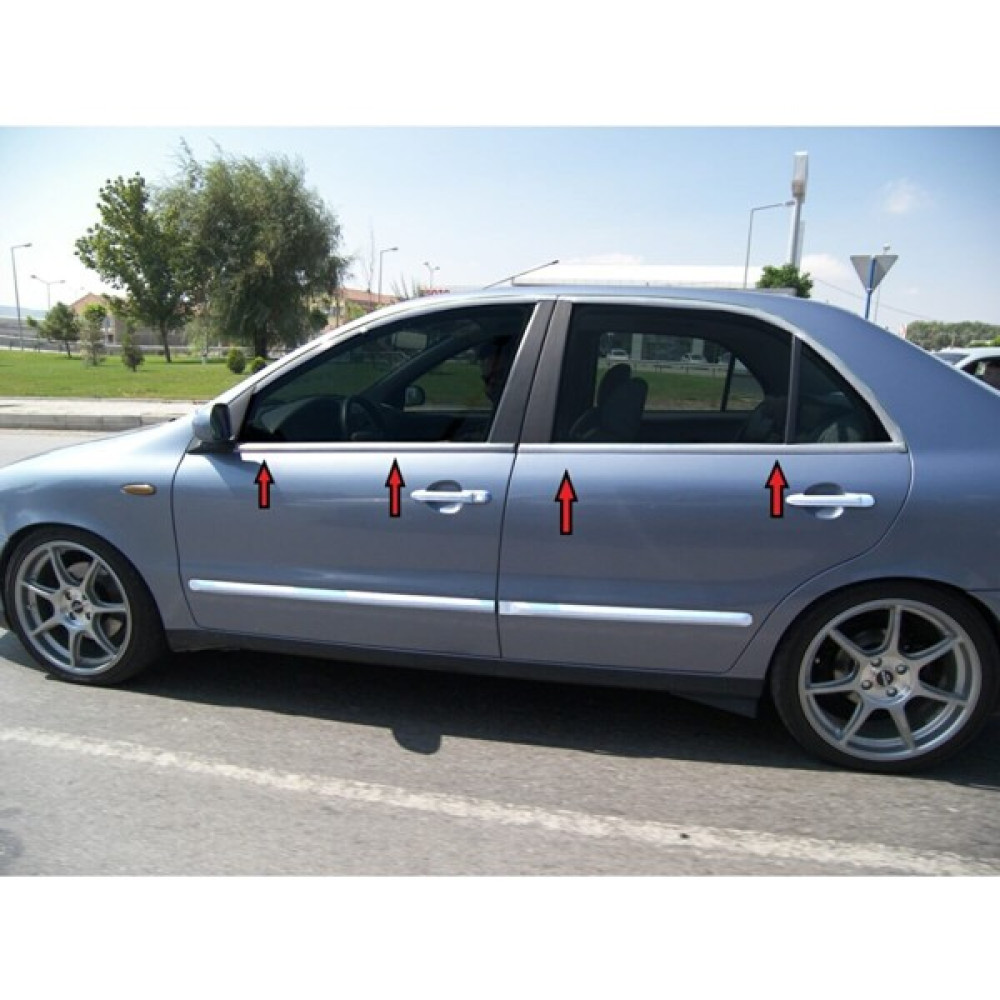 Oto Türk Fiat Marea 1997-2002 Premium Fiat Marea Krom Cam Çıtası 4 Parça Oto Dış Aksesuar & Yedek Parça Fiyatı