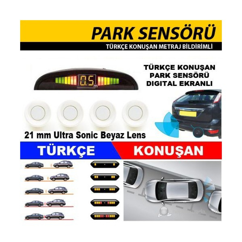 Otocontrol Park Sensör Türkçe Konuşan Ekranlı Beyaz Rt231V 38517 Oto Boyaları Fiyatı