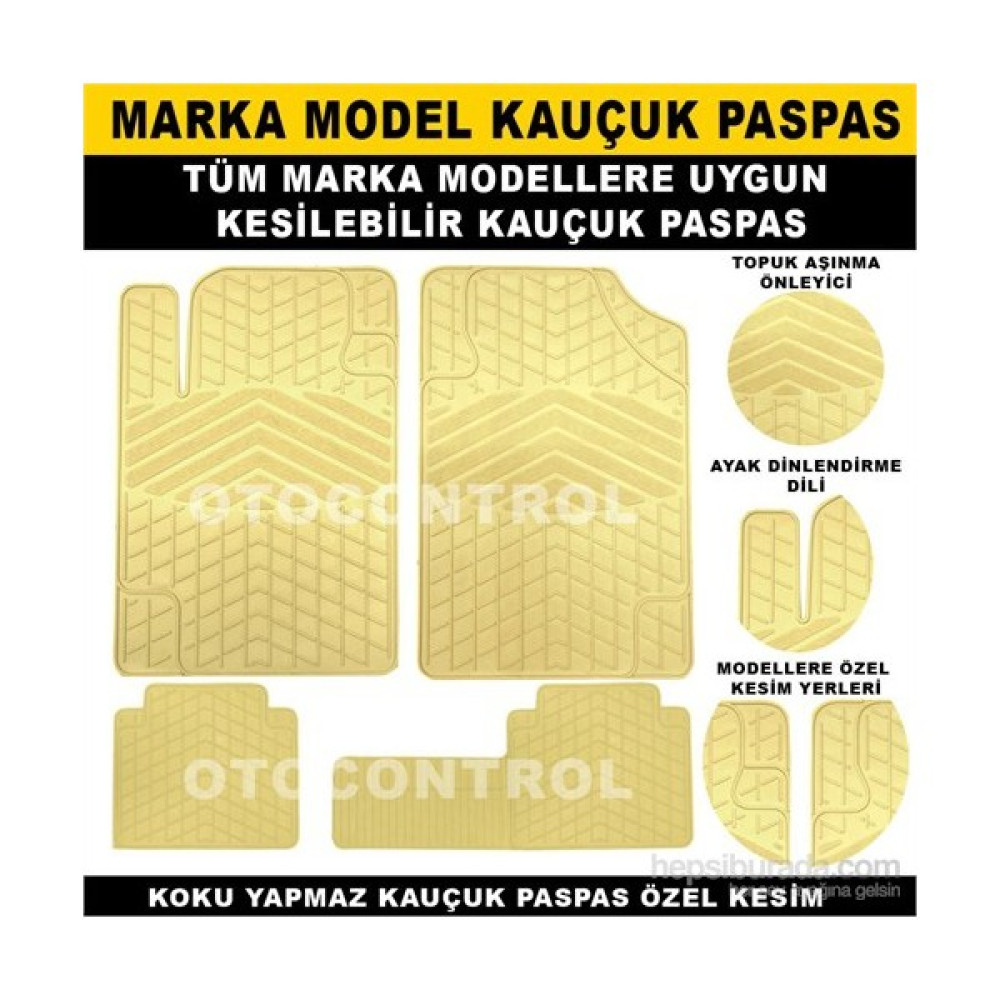 Otocontrol Renault Laguna 3 2008 Sonrası Kauçuk Paspas - Bej Oto Boyaları Fiyatı