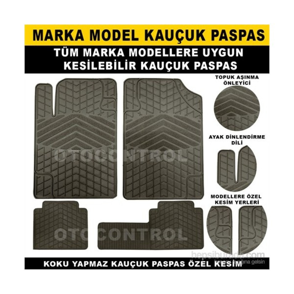 Otocontrol Renault Laguna 3 2008 Sonrası Kauçuk Paspas - Siyah Oto Boyaları Fiyatı
