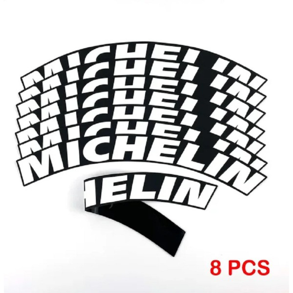 Otoelit Lastik Yazısı / Araba Lastik Yazısı / Tire Text Michelin 8 Li Set + Yapıştırıcı+Zımpara - STANDART - Beyaz Oto Boyaları Fiyatı
