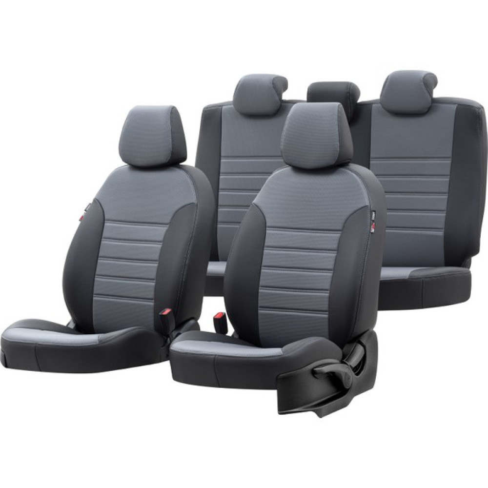Otom Ford Ranger 2012-2018 Özel Üretim Koltuk Kılıfı New York Design Füme - Siyah Oto Koltuk Kılıfı Fiyatı