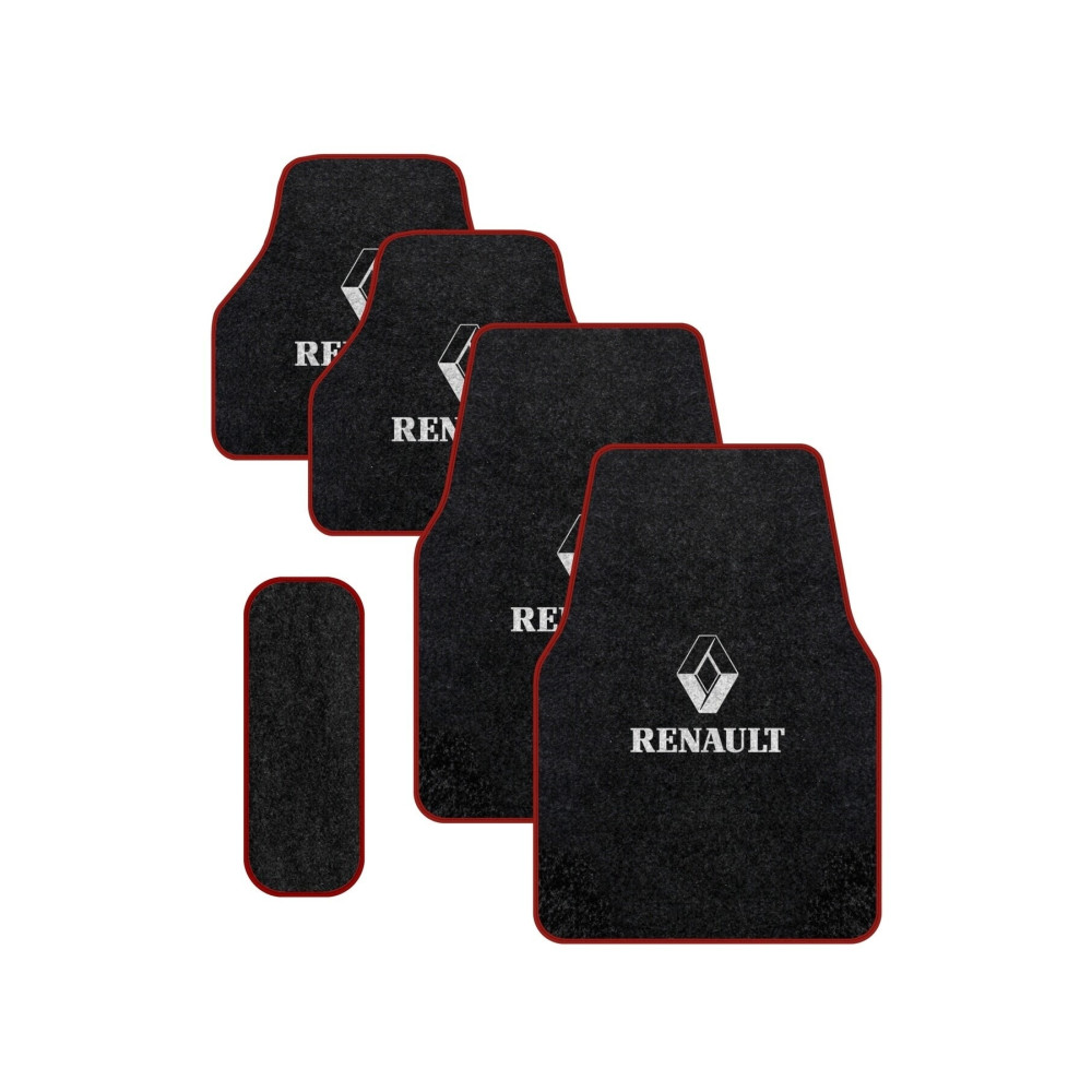 ototuningmerkezi RENAULT Füme Halı Kırmızı Biyeli Paspas Takımı (Universal) Otomobil Paspasları Fiyatı