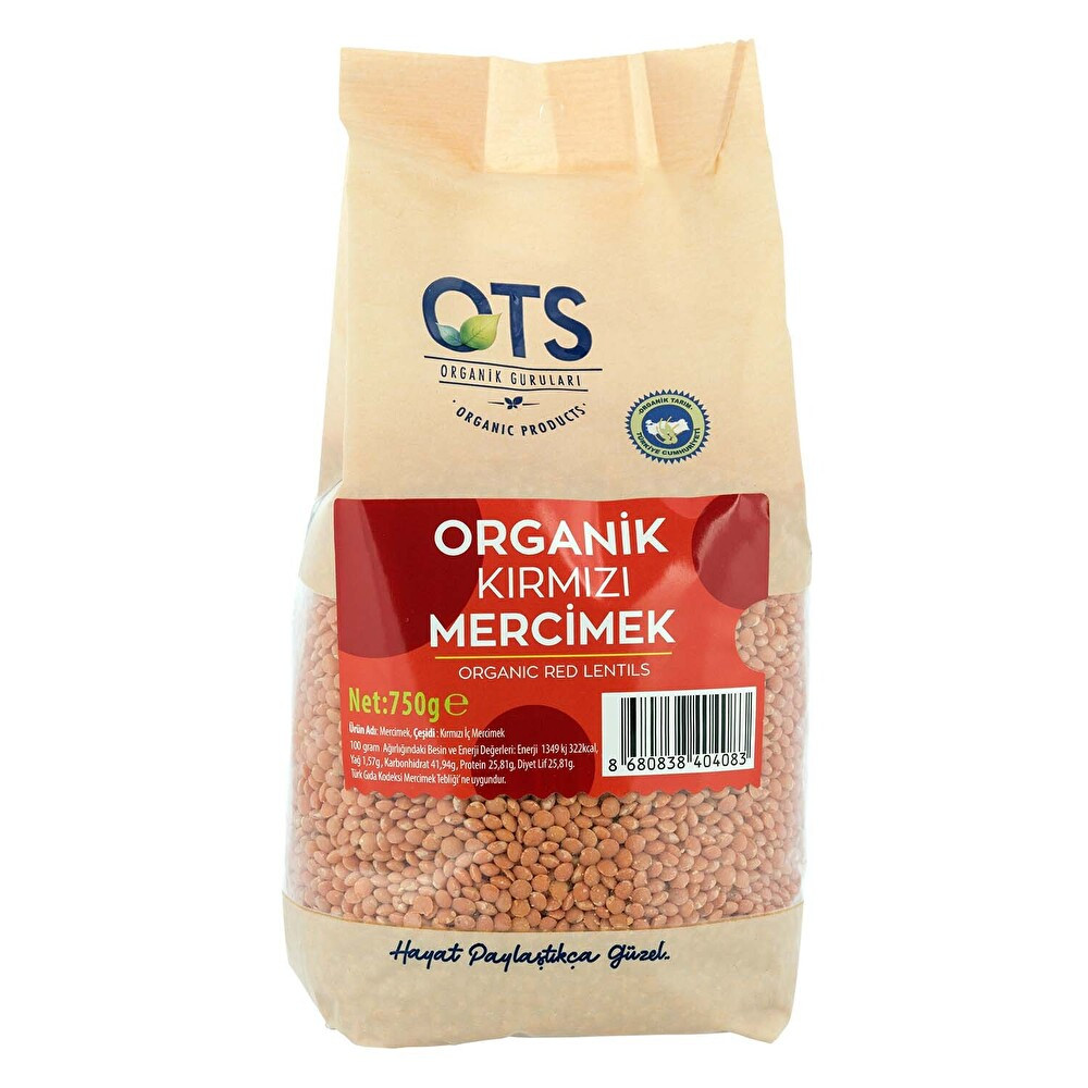 Ots Organik Kırmızı Mercimek 750 G Organik Ürünler Fiyatı