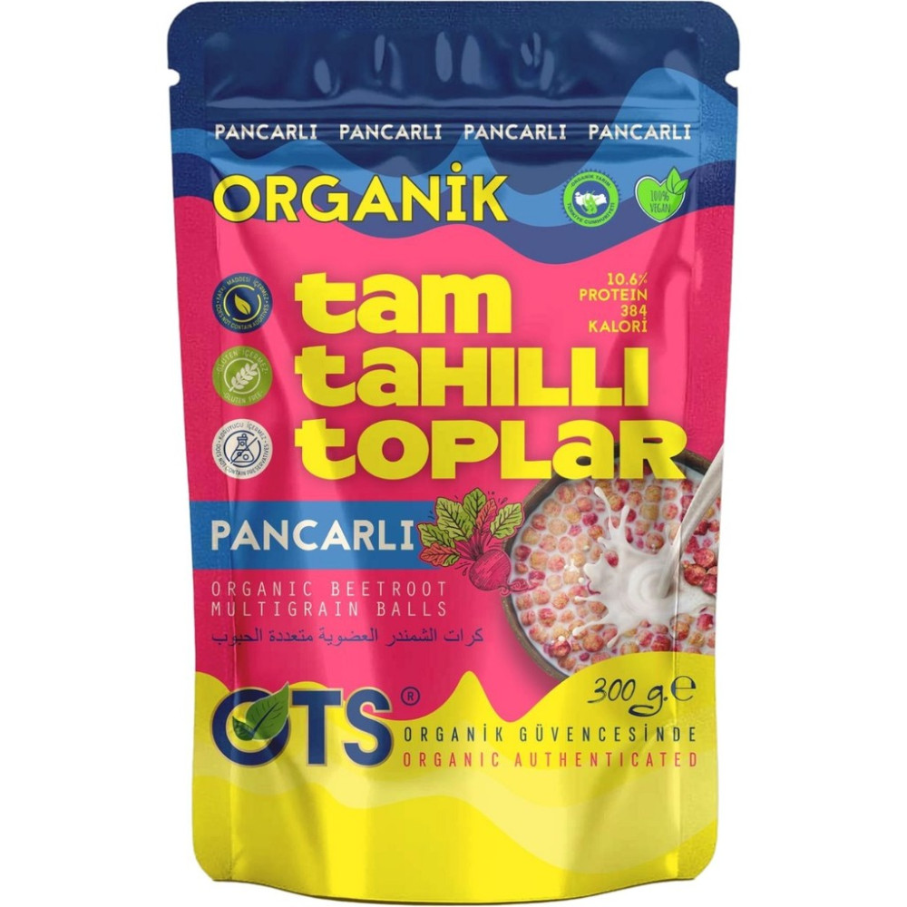 OTS Organik Pancarlı Tahıl Topları 300 g Tam Tahıllı Sağlıklı Atıştırmalık Kahvaltılık Gevrek Fiyatı