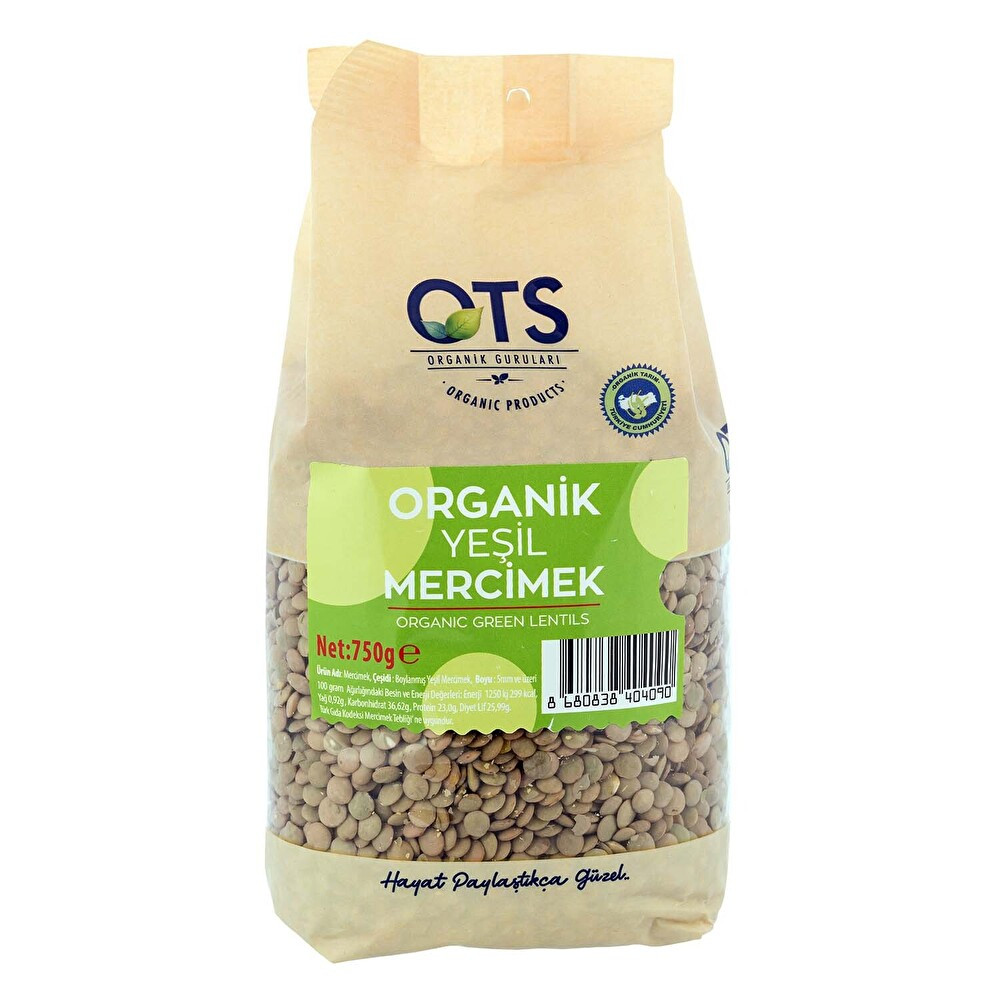 Ots Organik Yeşil Mercimek 750 G Organik Ürünler Fiyatı