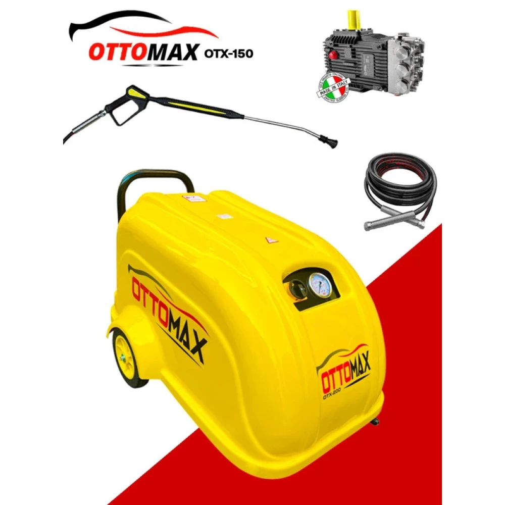 Ottomax Otx-150 Italyan Pompa 150 Bar Profesyonel Arac Yikama Makinesi Monofaze Bahçe Makinesi Fiyatı
