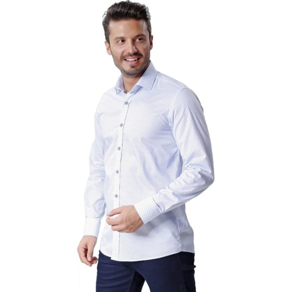 Ottomoda Erkek Çizgili Desenli Uzun Kollu %100 Pamuklu Gömlek,OT-C-20077 Erkek Gömlek Fiyatı
