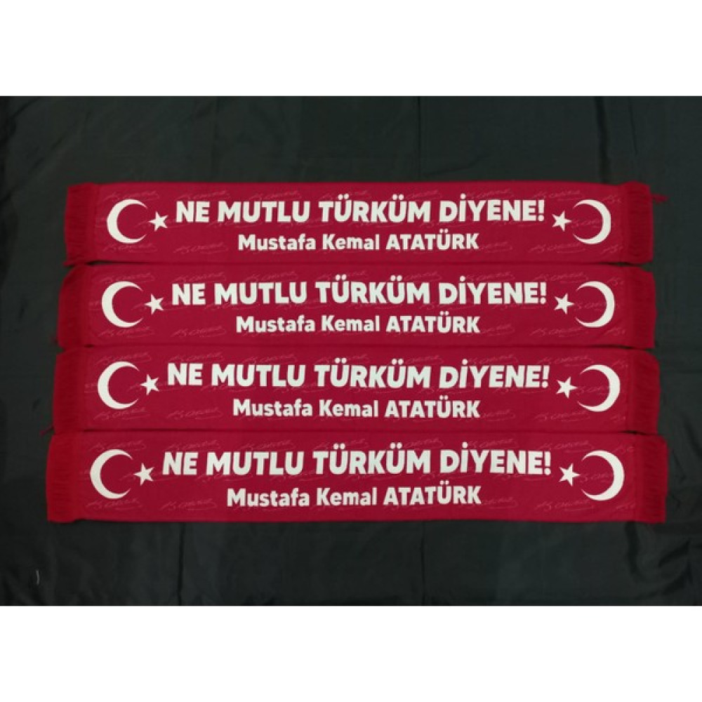 Ötüken Giyim Ne Mutlu Türk'üm Diyene Yazılı Örme Atkı Atkı & Boyunluk Fiyatı