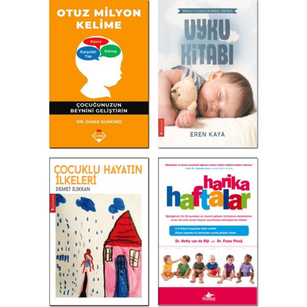 Otuz Milyon Kelime - Dana Suskind - Uyku Kitabı - Eren Kaya - Çocuklu Hayatın İlkeleri - Demet Ilıkkan - Harika Haftalar - Hetty Van De Rijt - 4’lü... Aile & Çocuk Bakımı Fiyatı