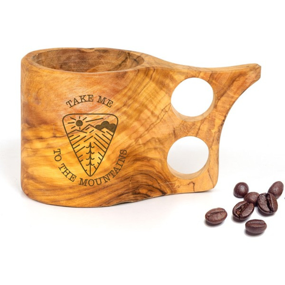 Outdoor Tasarımlı Ahşap Kuksa Bardak - Sarı Fincan / Bardak / Kahve Takımı Fiyatı