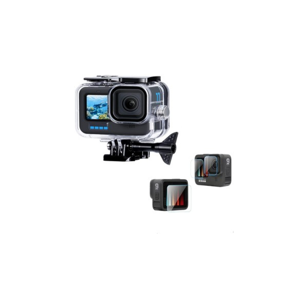 Outfire Gopro 9/10/11/12 Uyumlu Su Geçirmez Kılıf ve Kırılmaz Cam - şefaf Aksiyon Kameralar Fiyatı