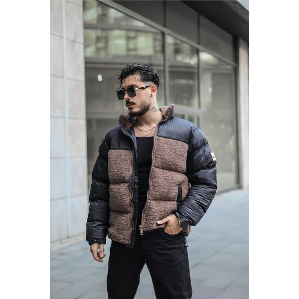 Outfit-Man Erkek Peluş Oversize Mont Kahve Erkek Mont Fiyatı