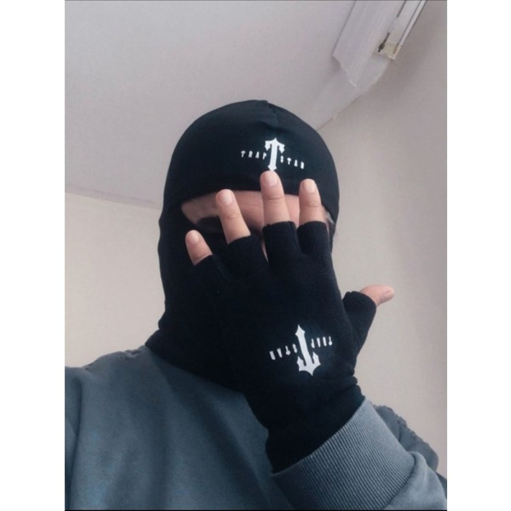 Outlet Çarşım Trapstar Maske Bere ve Polar Yarım Eldiven Takımı Kombin Erkek Beresi Fiyatı