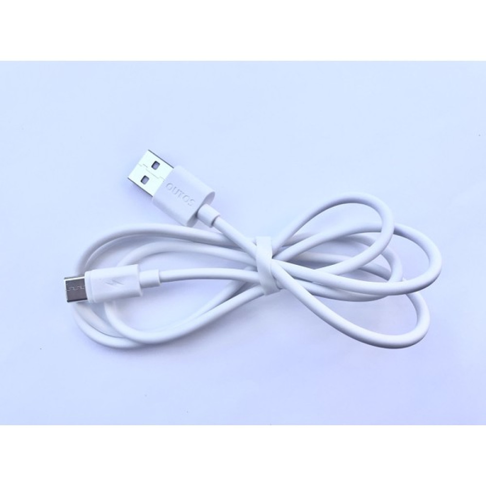 Outos Type-C Girişli 2100MAH 1 Metre USB Şarj Cihazı Kablo - Beyaz Cep Telefonu Şarj Cihazı Fiyatı
