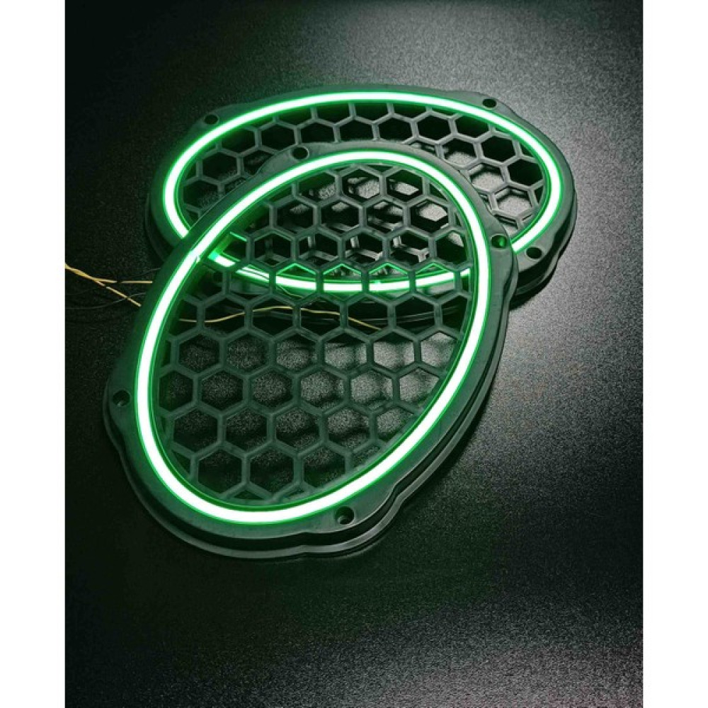 Oval 6x9 Neon Işıklı Midrange ve Hoparlör Kapağı 1TAKIM(2ADET) - yeşil Oto Hoparlörleri & SubWoofer Fiyatı