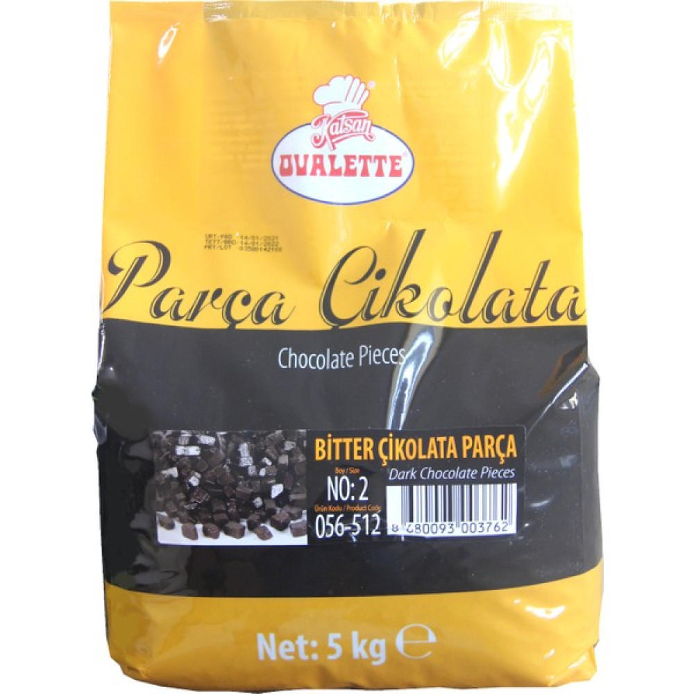 Ovalette Bitter Parça Çikolata No: 2 (5 gr) - 5 kg Çikolata ve Gofret Fiyatı