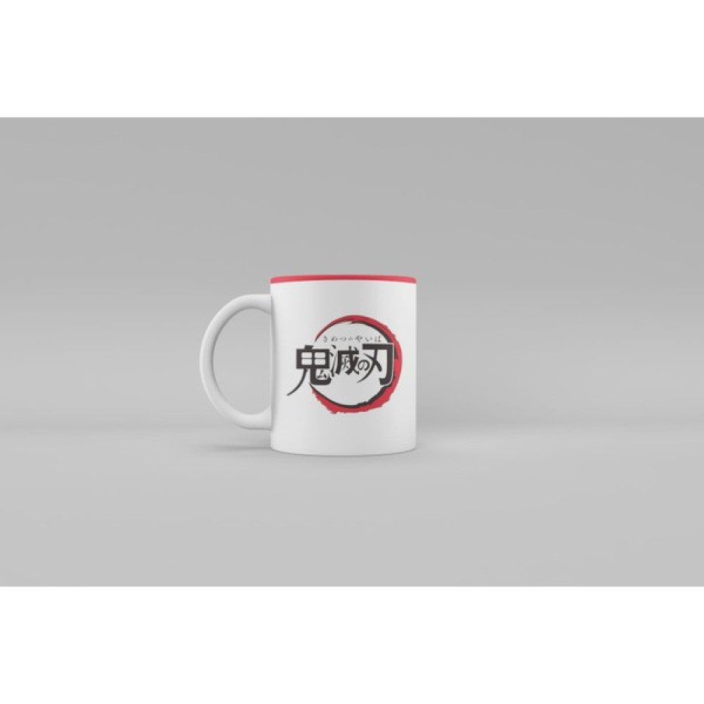 Over Game Demon Slayer Logo Mug Kupa - 10 Adet - Beyaz - 330 ml Fincan / Bardak / Kahve Takımı Fiyatı
