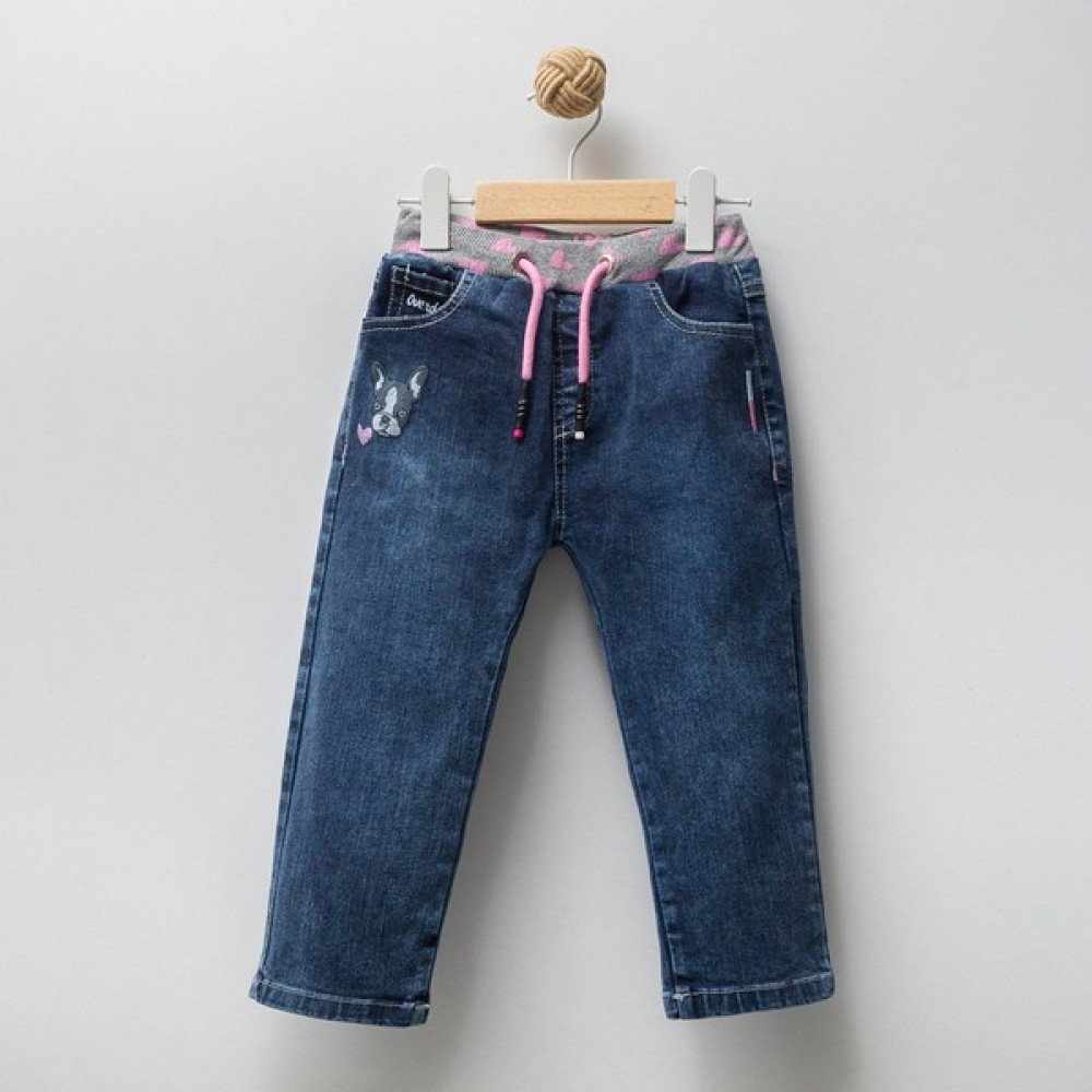 Overdo Baskılı Kız Kot / Jean Pantalon Kız Çocuk Pantolon Fiyatı