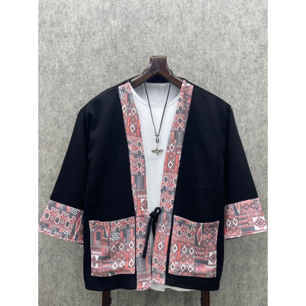 Oversize Bohem Fakir Kol Pamuk Dokuma Siyah Kimono Kadın Giyim Fiyatı