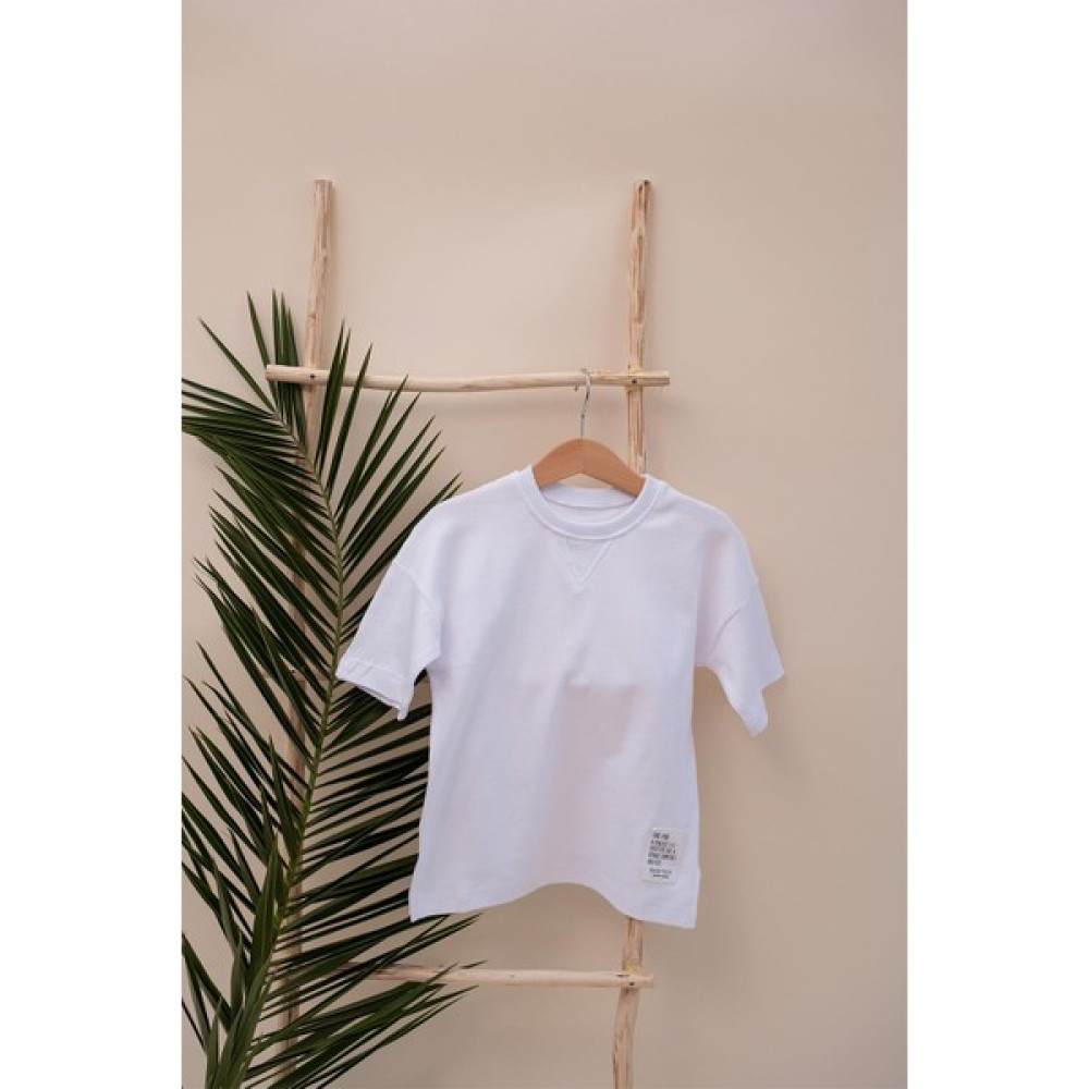 Oversize Unisex Çocuk Beyaz Tişört Kız Çocuk T-shirt Fiyatı