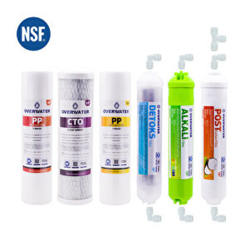 OverWater Açık Kasa Su Arıtma Cihazı 6 lı Filtresi Seti Aşamalı ( Membransız Set ) FSN60AD Su Arıtma Cihazı Fiyatı
