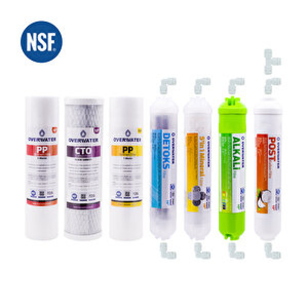 OverWater Açık Kasa Su Arıtma Cihazı 7 li Filtresi Seti Aşamalı ( Membransız Set ) FSN70MAD Su Arıtma Cihazı Fiyatı