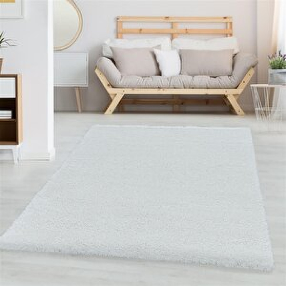 Oveshome Süpersoft Yumuşak Shaggy Halı 3 Cm Hav Yüksekliği Düz Beyaz 100x200 cm Salon & Oturma Odası Tekstili Fiyatı