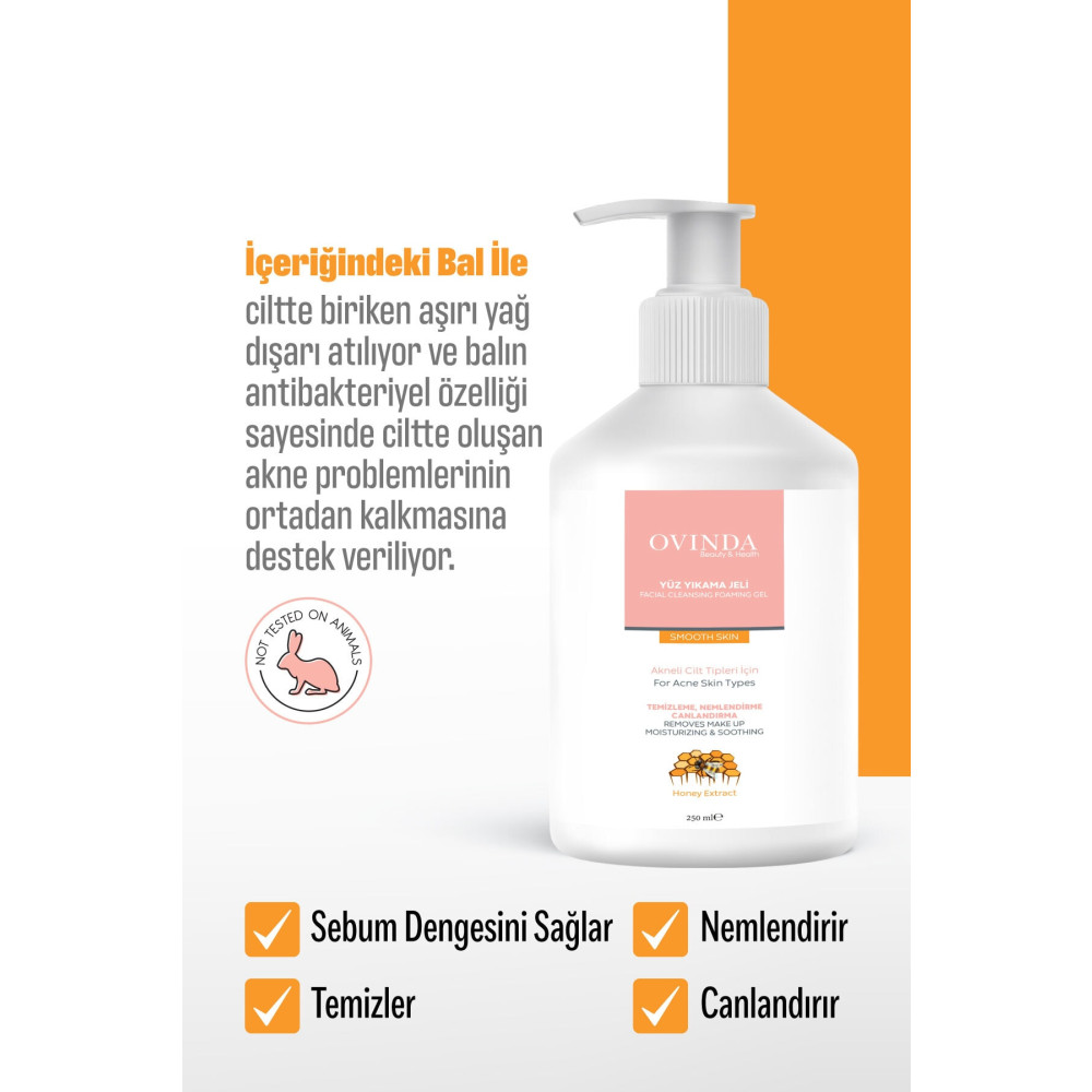 Ovinda Acne Care Yüz Yıkama Jeli Akneli Ciltler 250 ml Nemlendirme - Temizleme - Canlandırma Cilt Temizleme ve Peeling Fiyatı