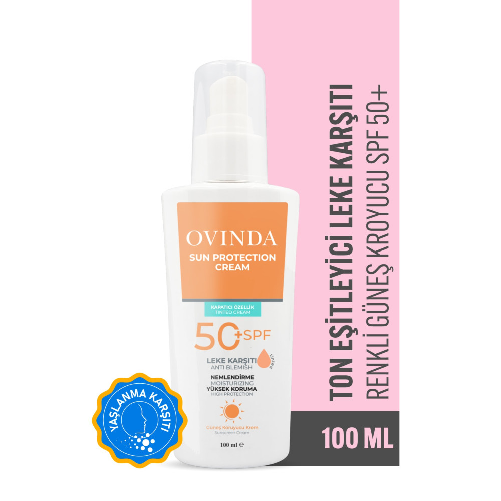 Ovinda Yüksek Korumalı Leke Karşıtı Ve Cilt Tonu Eşitleyici Renkli Tinted Güneş Kremi Spf 50 100 ml Güneş Kremleri ve Losyonları Fiyatı