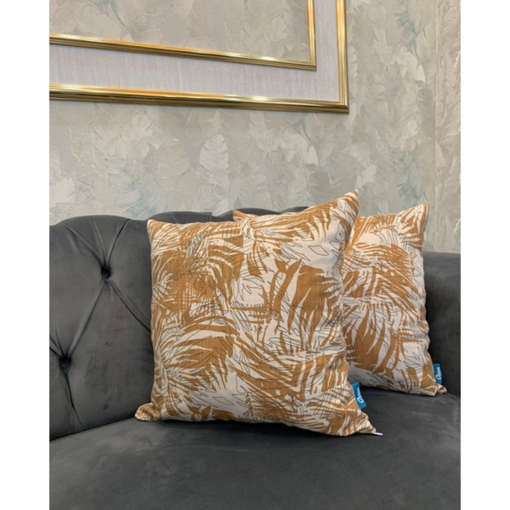 Ovua Yaprak Desenli Kırlent Kılıfı 43X43 Kırlent / Mobilya Yastığı Fiyatı