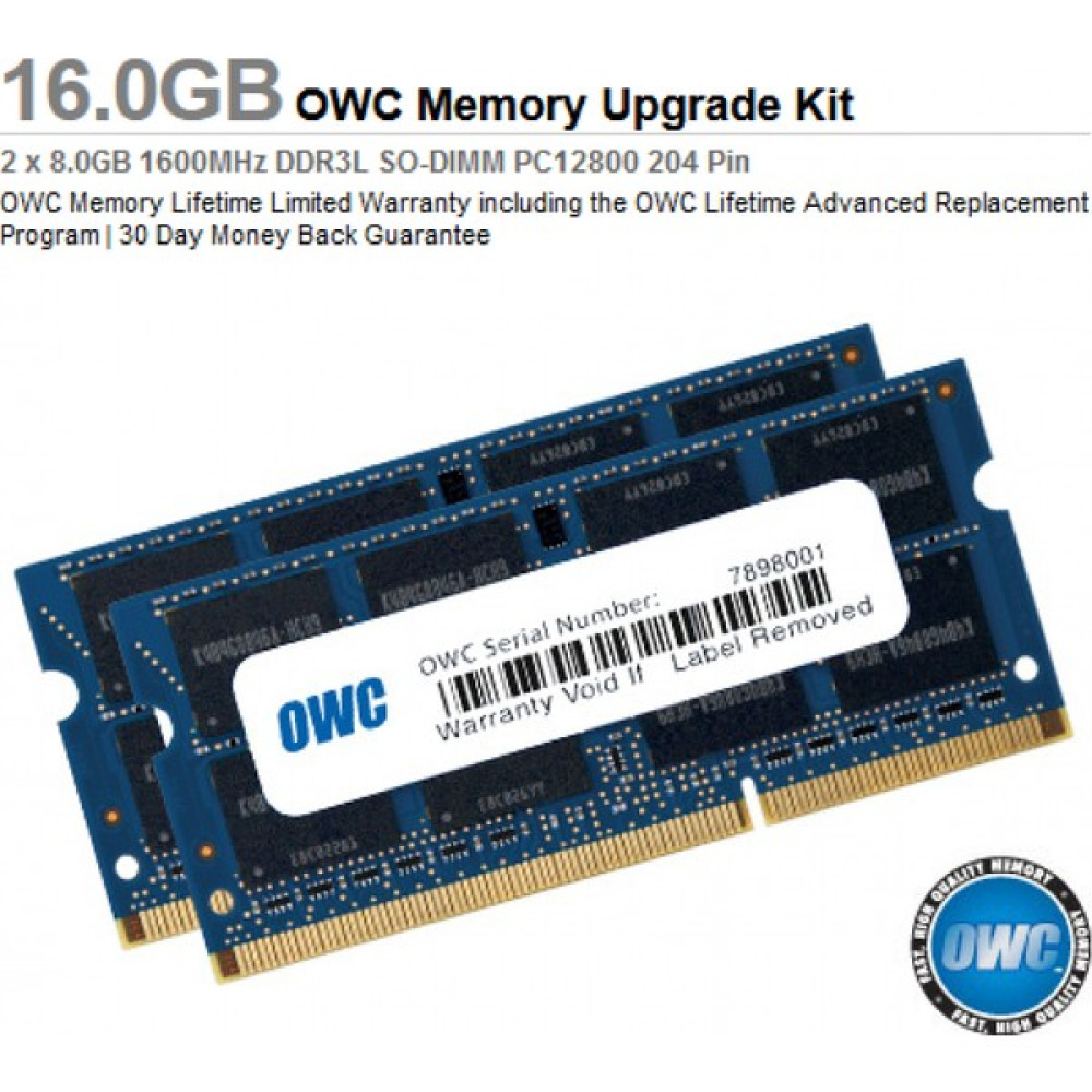 Owc 16 GB (2 x 8 GB) 1600MHz DDR3L So-Dimm PC3L-12800 204 Pin RAM Bellekler Fiyatı