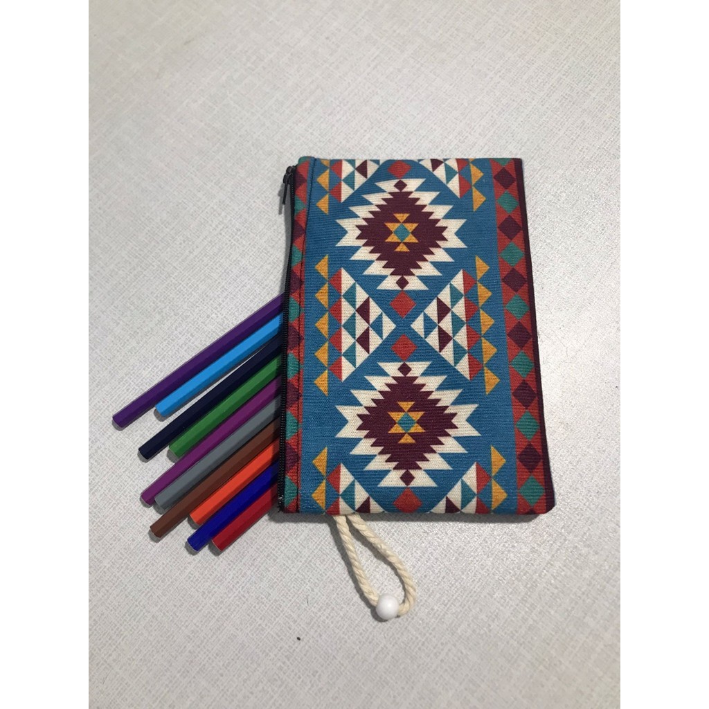 Owl Bag Etnik Otantik Kilim Desen No 3 Tasarım Bez Kalemlik-Cüzdan Kalem & Yazı Gereçleri Fiyatı