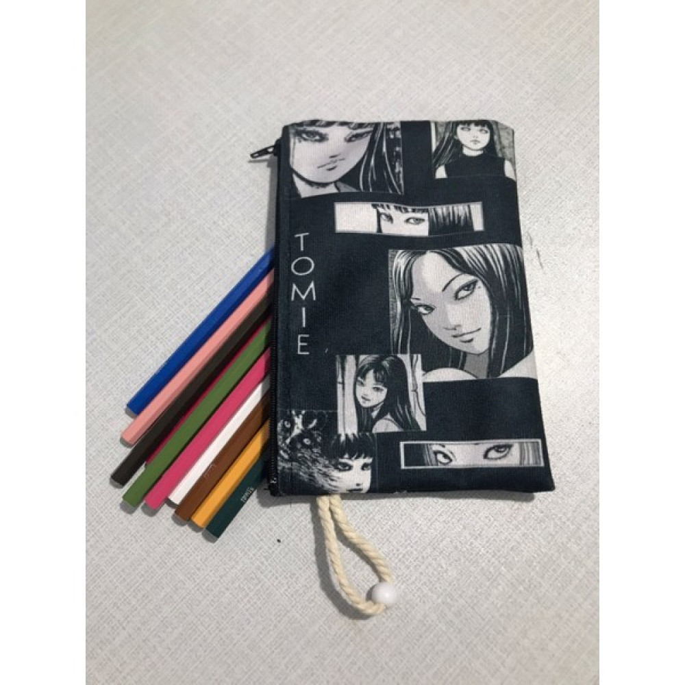 Owl Bag Gotik - Tomie Desenli Tasarım Bez Kalemlik - Cüzdan Oto Boyaları Fiyatı