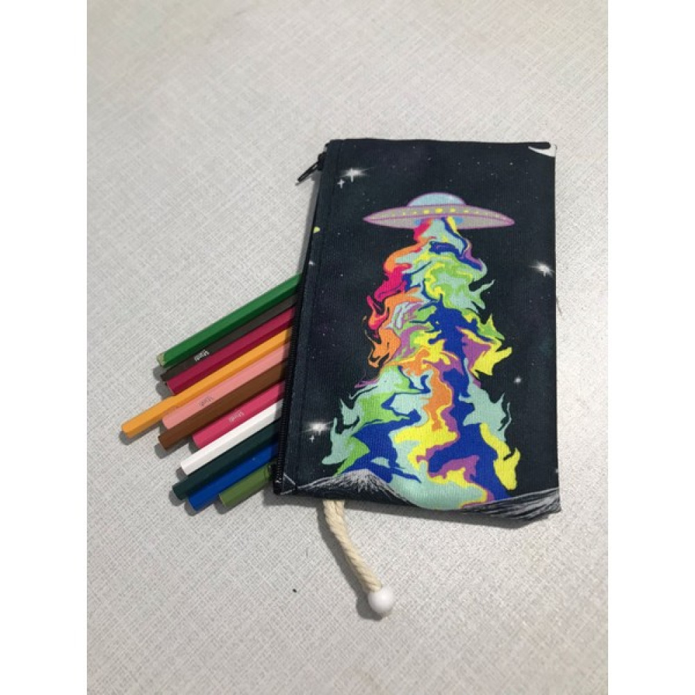 Owl Bag Ufo Desenli Tasarım Bez Kalemlik-Cüzdan Oto Boyaları Fiyatı