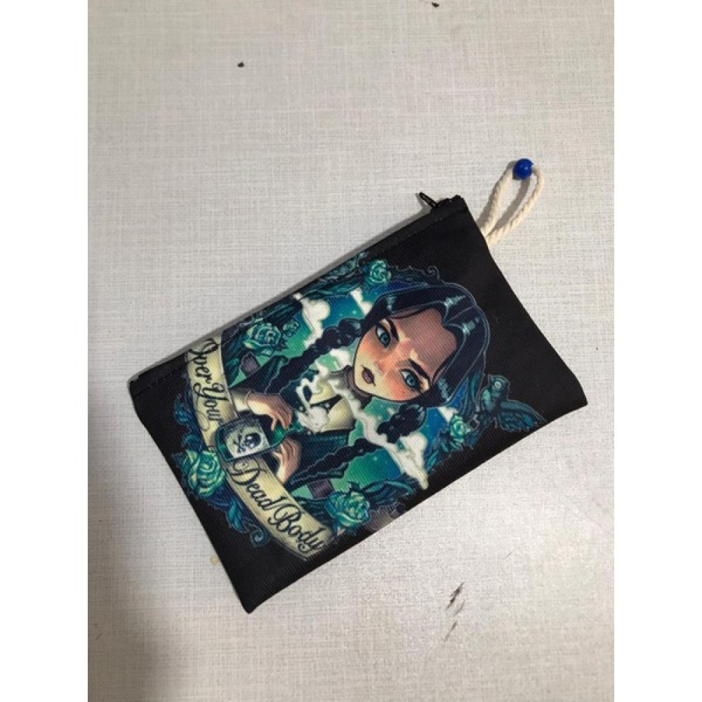 Owl Bag Wednesday Adams Desenli Tasarım Bez Kalemlik-Cüzdan Kalemlik (Kalem Kutusu) Fiyatı