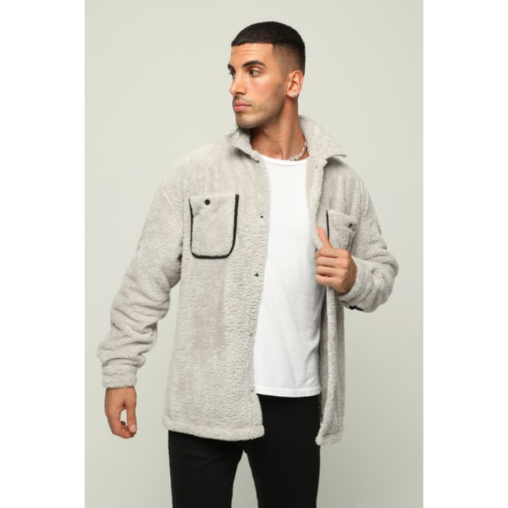 Owut Collection Erkek Gri Oversize Cepli Peluş Hırka Erkek Hırkalar Fiyatı